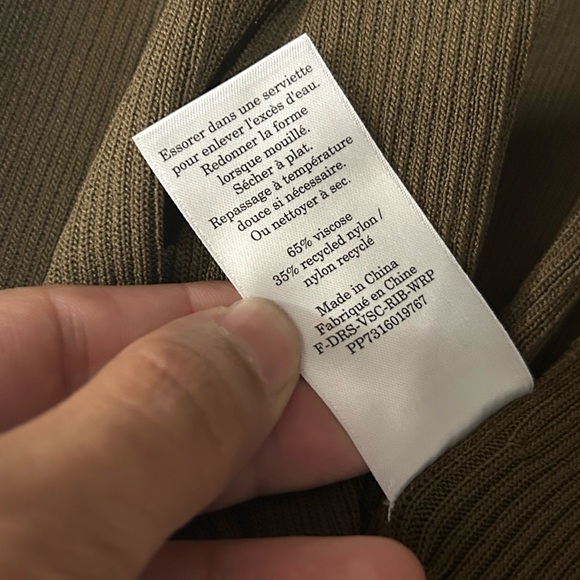 Everlane the ribbed wrap midi 3/4 sleeve dress - Picture 10 of 12